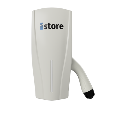 A white item with the word istore on it