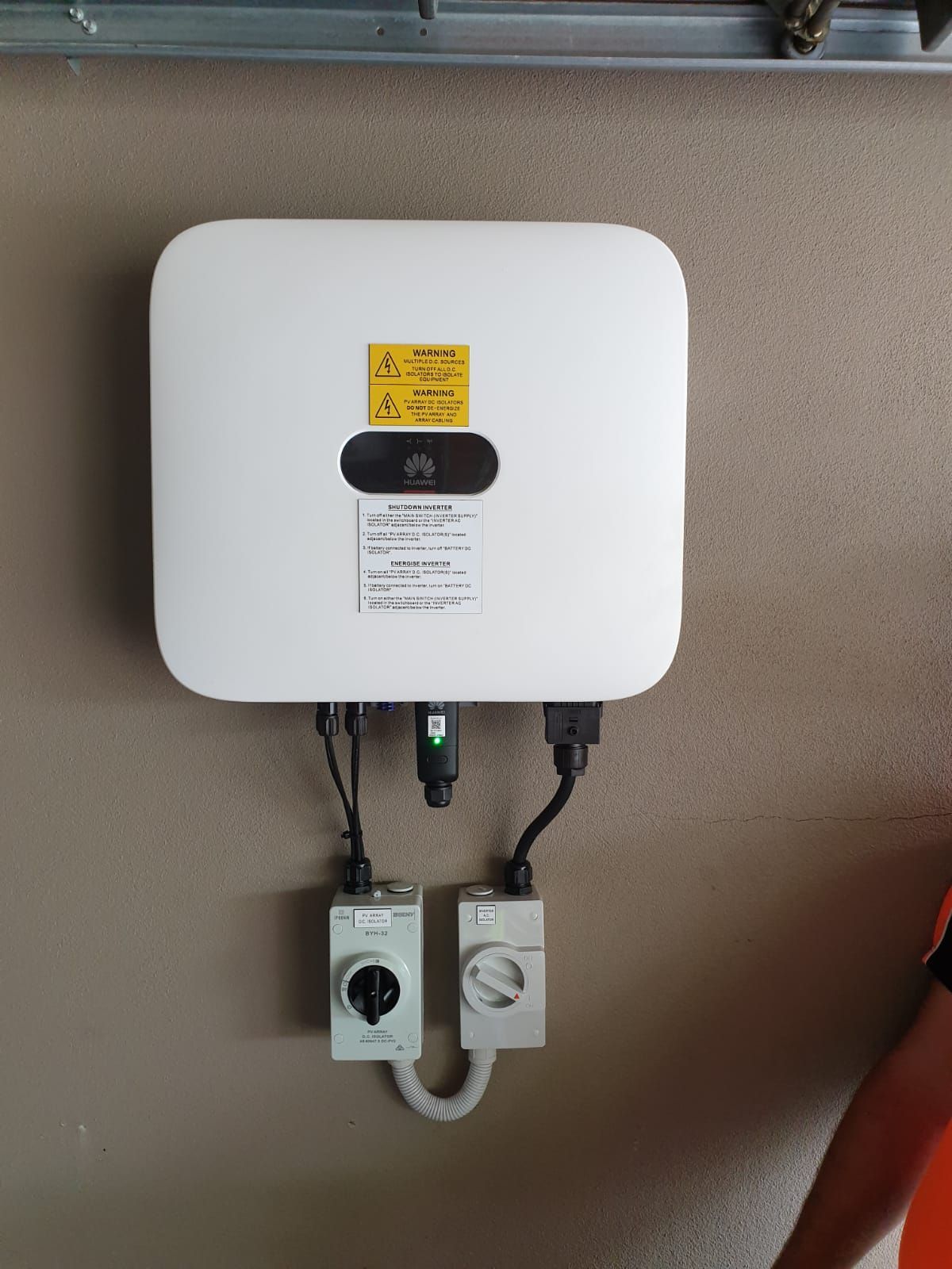 Solar inverter installation